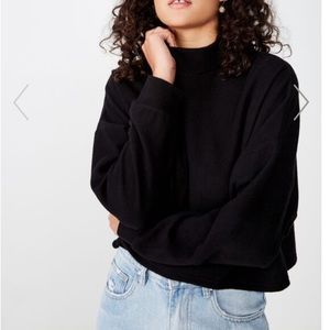 Black Mock Neck Sweater!!